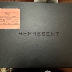 Represent Men's Strapped Stone Grey Boots